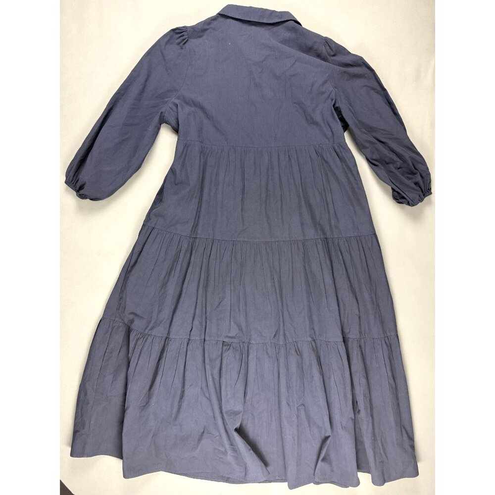 Pomander Place Navy Cotton Mabel Maxi Dress Size XXL - Picture 4 of 9